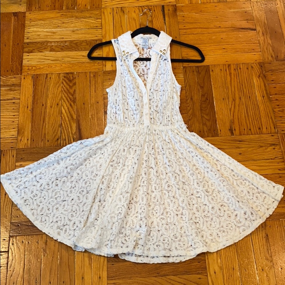 American Rag white lace dress with slip dress